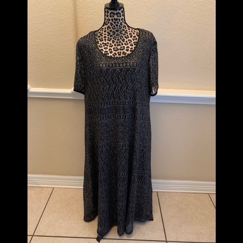 Ultra Dress New York Black Dress w/Silver Lace.
